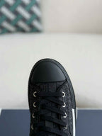 Dior B23 Low-Top Sneaker in Black Dior Oblique Jacquard (Black Sole Version)