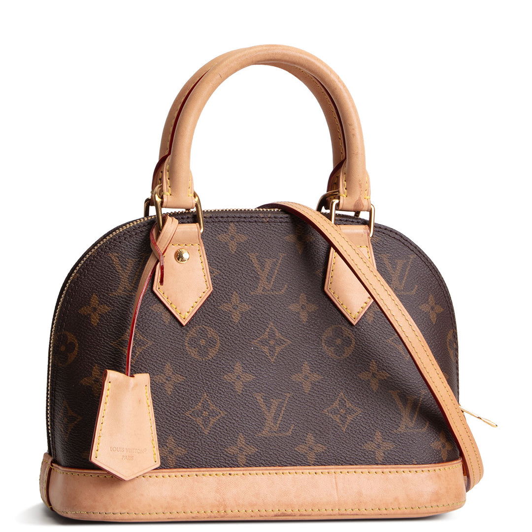 Designer-Inspired Monogram Mini Dome Crossbody Bag (Alma BB Style)