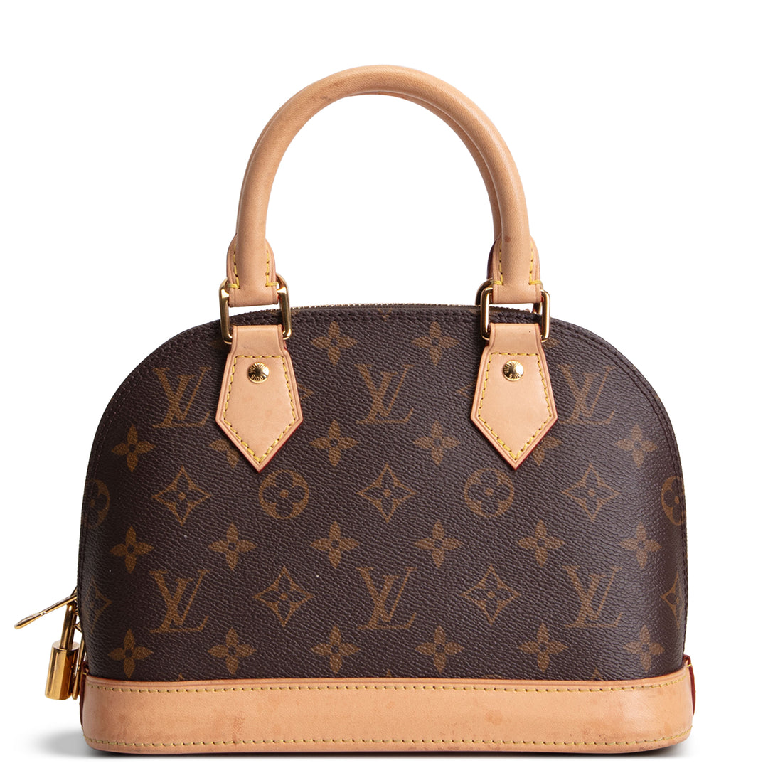 Designer-Inspired Monogram Mini Dome Crossbody Bag (Alma BB Style)