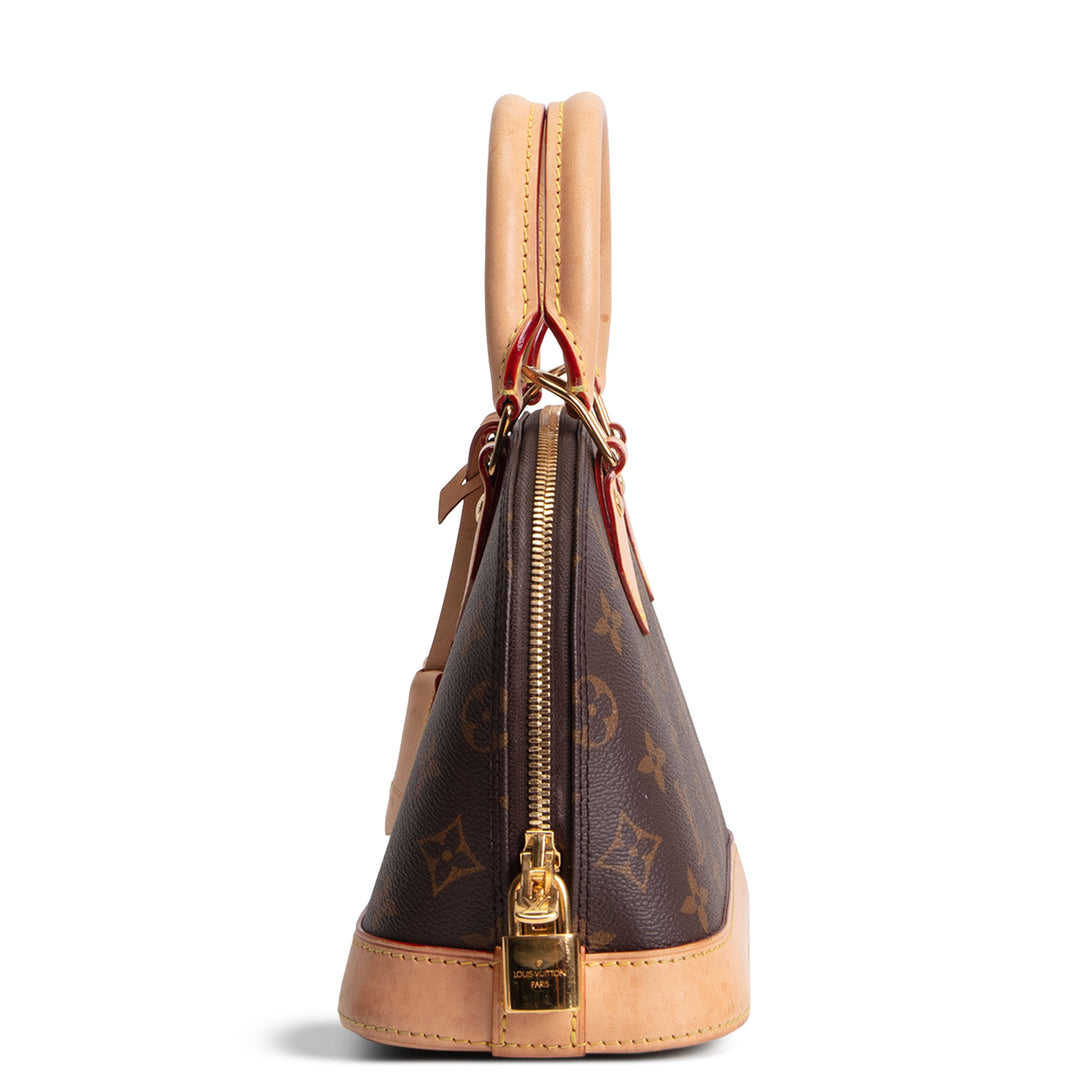 Designer-Inspired Monogram Mini Dome Crossbody Bag (Alma BB Style)