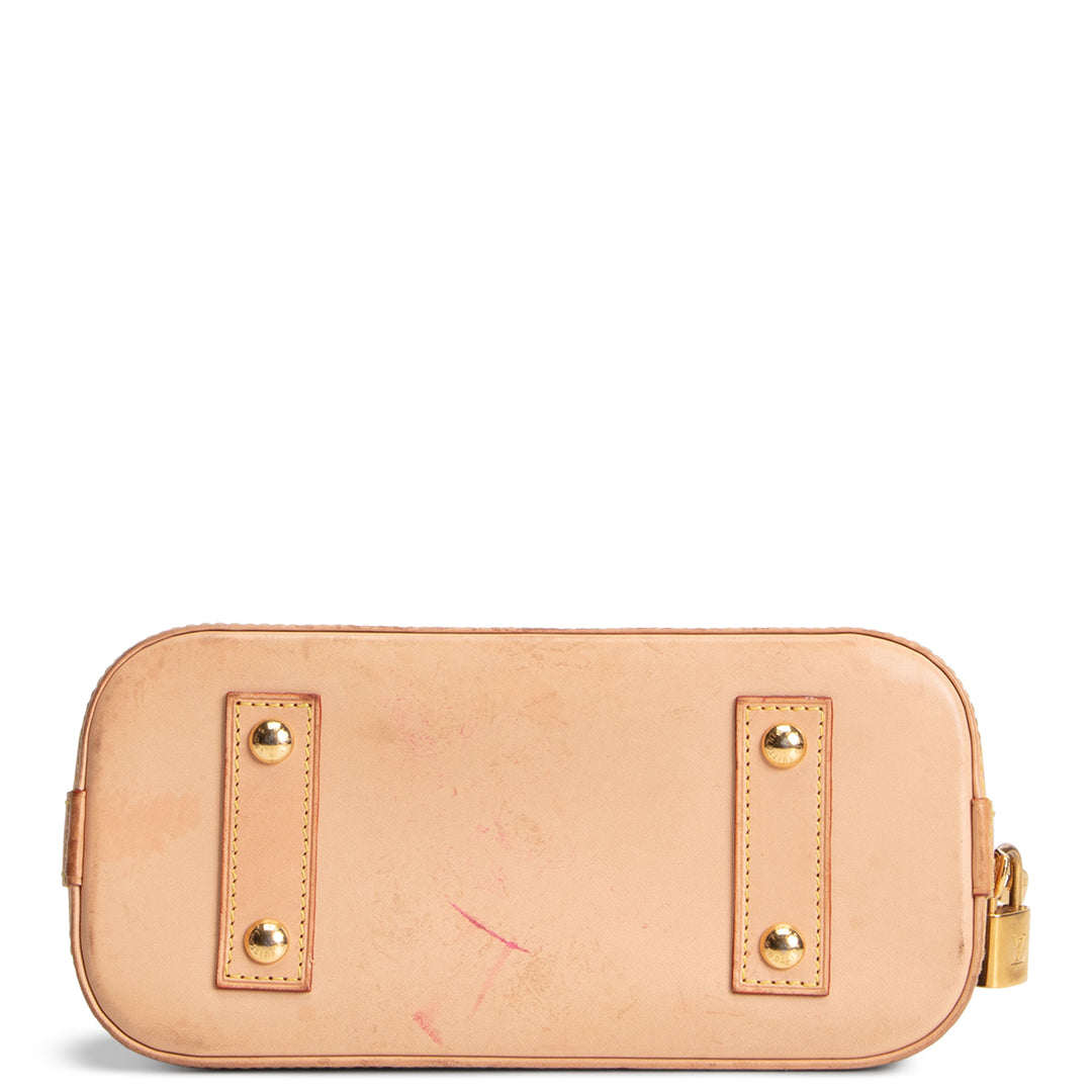 Designer-Inspired Monogram Mini Dome Crossbody Bag (Alma BB Style)
