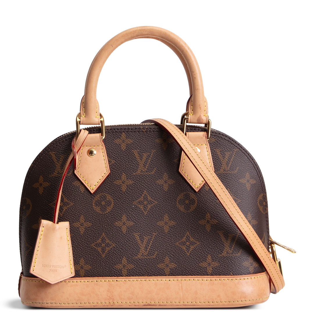 Designer-Inspired Monogram Mini Dome Crossbody Bag (Alma BB Style)