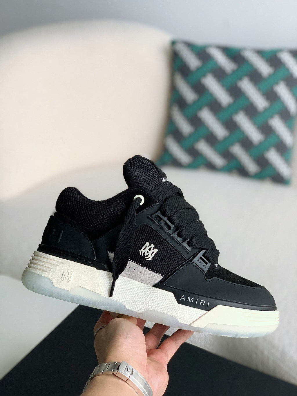 Amiri MA-1 Sneaker – Black, Bone & Grey