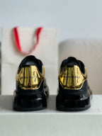 Alexander McQueen Oversized Black Gold Sneakers
