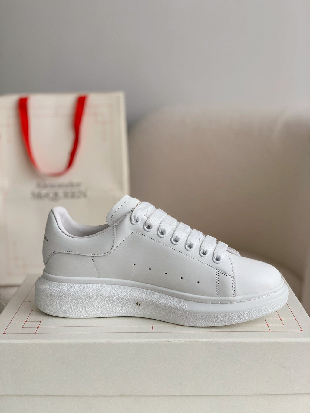 Alexander McQueen Men’s Oversized Sneaker in White
