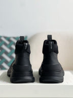 Alexander McQueen Moto Tread Slick Black Zip-Up Hybrid Sneakers