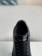 Alexander McQueen Oversized Black Sneakers with Holographic Piping Outline