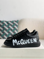 Alexander McQueen Oversized  Graffiti Black White Sneakers