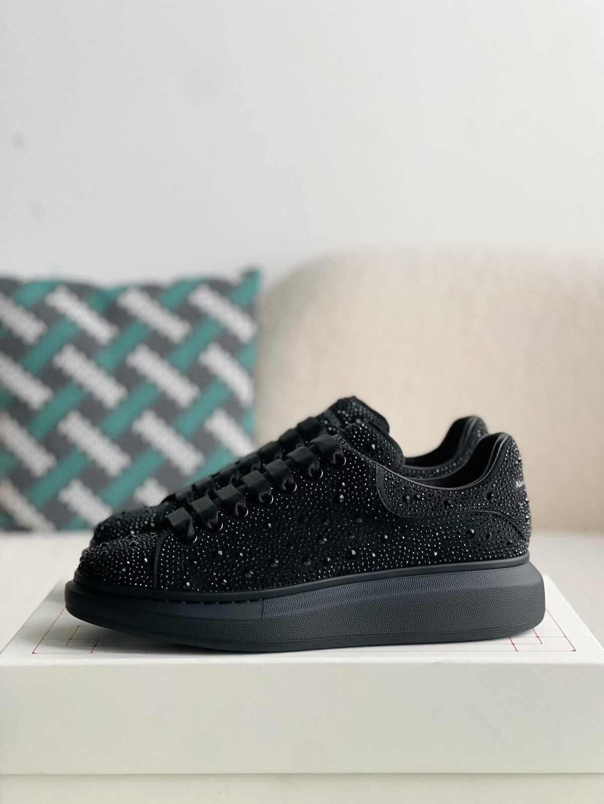 Alexander McQueen Oversized Sneakers in Crystal Black