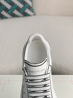 Alexander McQueen Oversized White Black Outline Sneakers