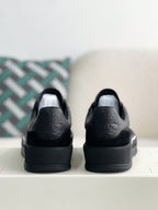 Alexander McQueen Skate Deck Plimsoll Sneakers - Black Leather Suede