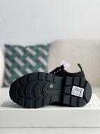 Alexander McQueen Tread Slick Lace Up Black Sneakers