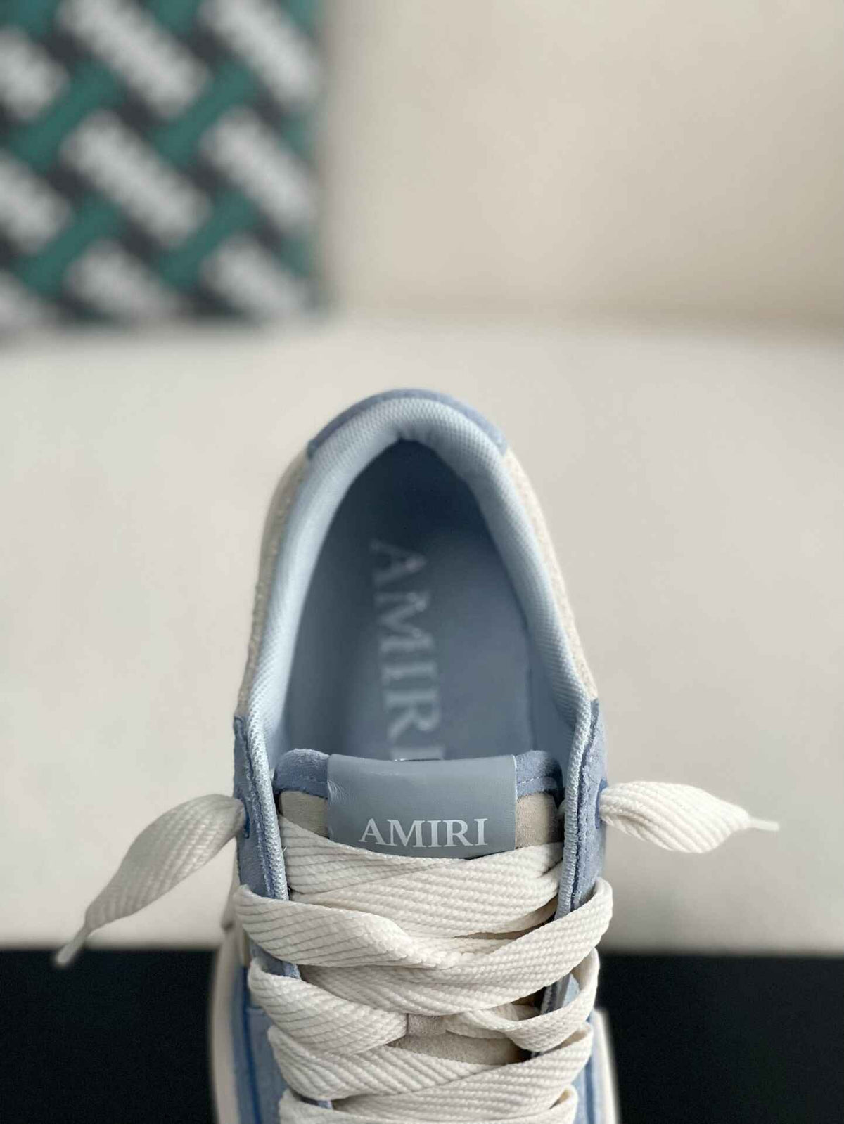 Amiri MA-1 Court Sneaker – Baby Blue & Grey Suede