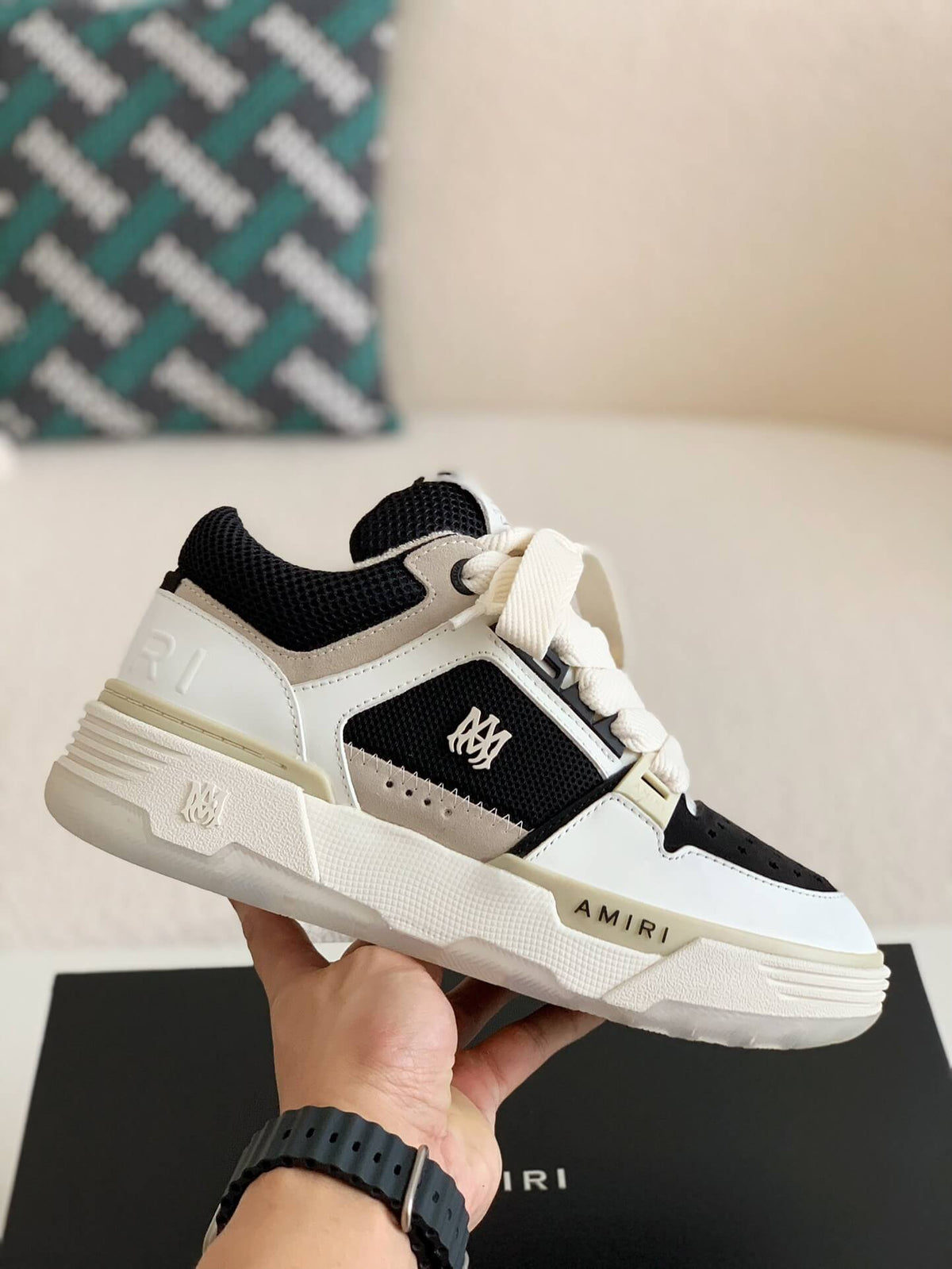 Amiri MA-1 Sneaker – White, Black & Bone