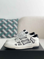 Amiri Skel Top Low  White Black Sneakers