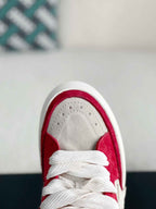 Amiri Star Court Low – Red & Bone Suede