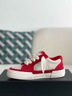Amiri Star Court Low – Red & Bone Suede