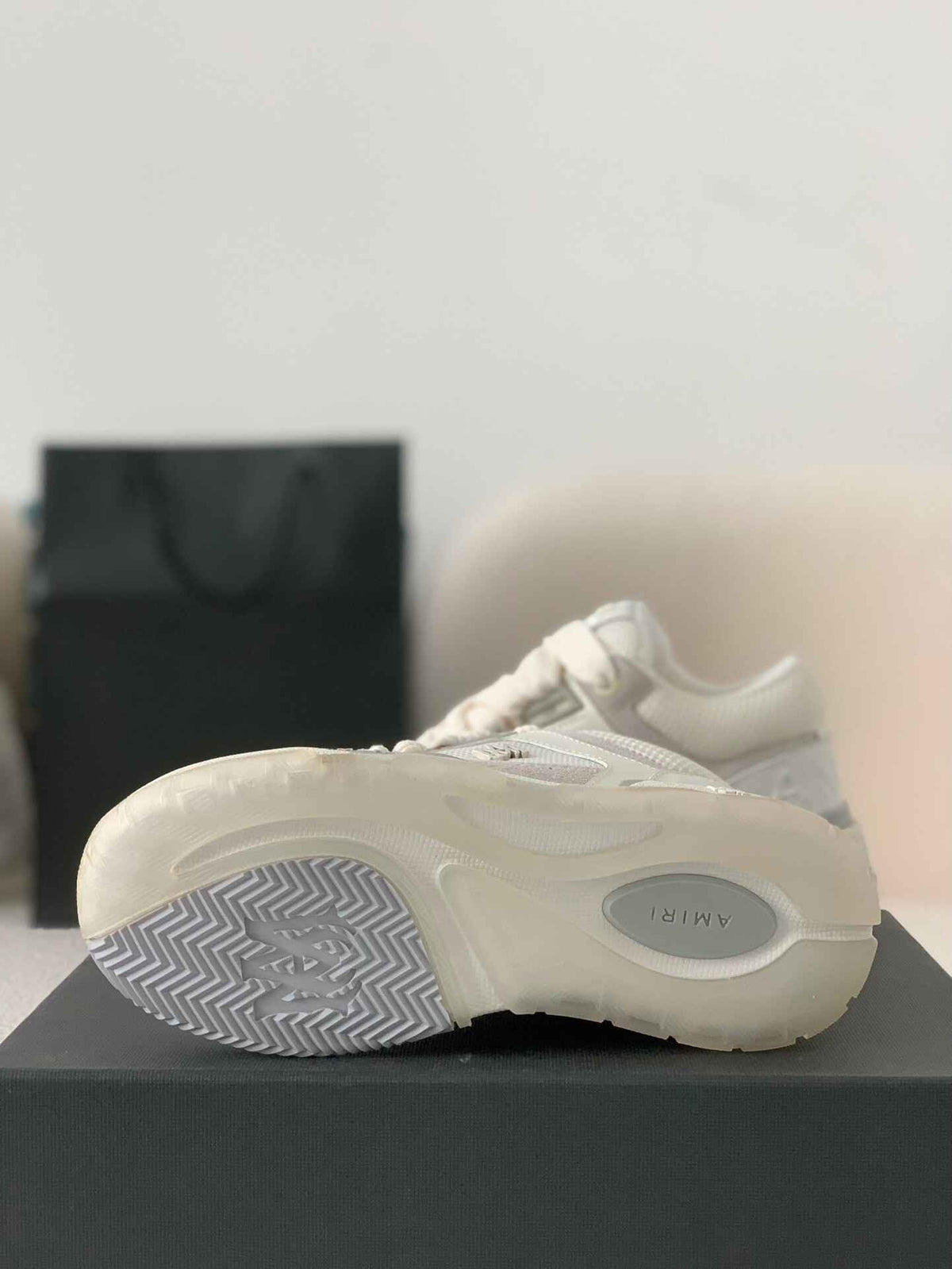 Amiri MA-1 Sneaker – Triple White & Grey