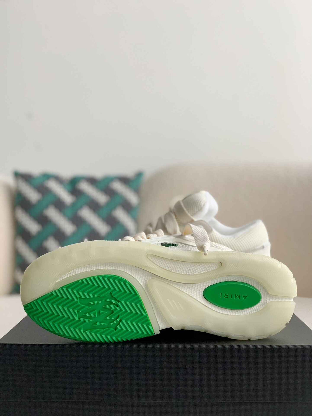 Amiri MA-1 Sneaker – White, Green & Bone