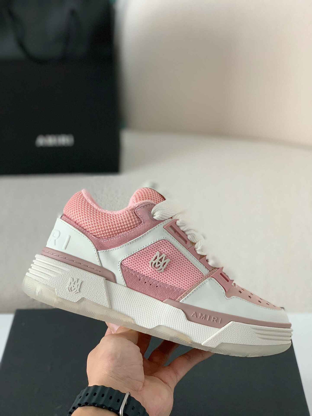 Amiri MA-1 Sneaker – Pink & White