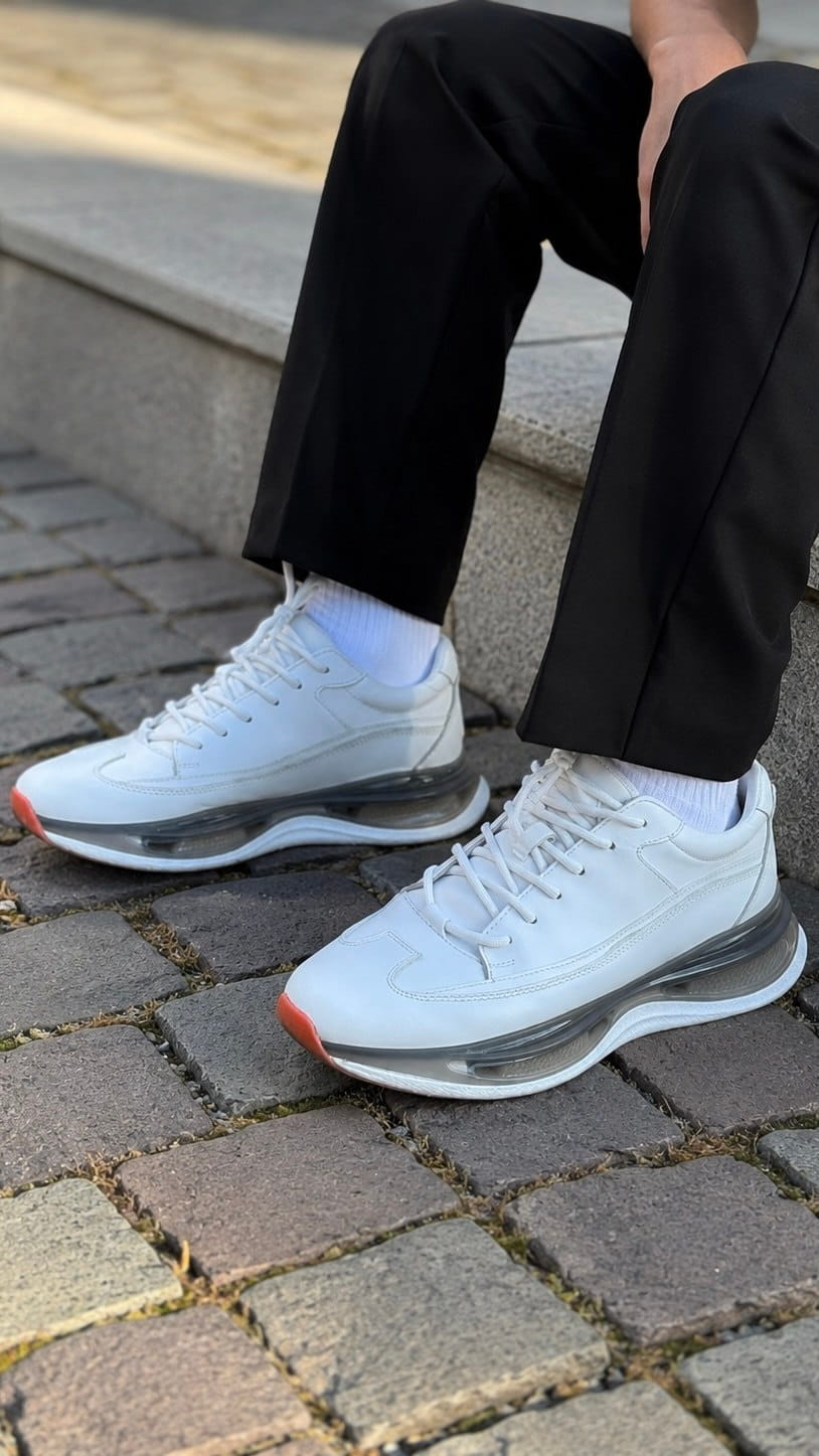 Apex Optical White Tech-Mesh Trainers