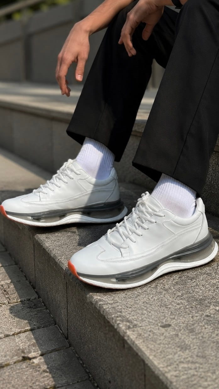 Apex Optical White Tech-Mesh Trainers