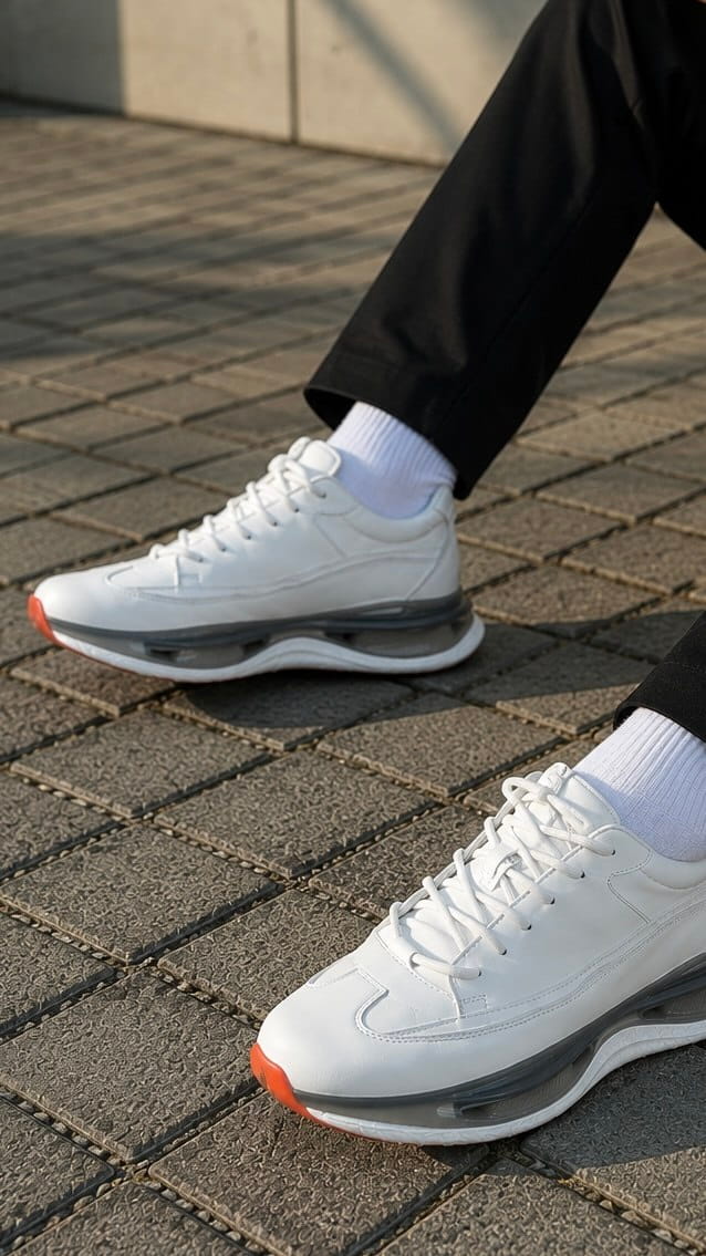 Apex Optical White Tech-Mesh Trainers