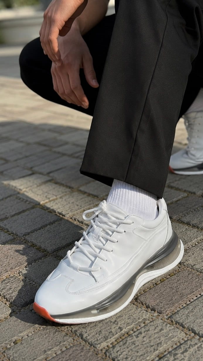 Apex Optical White Tech-Mesh Trainers