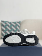Dior B30 Low-Top Sneaker White Mesh and Technical Fabric with Grey CD Signature and White Rubber Sole