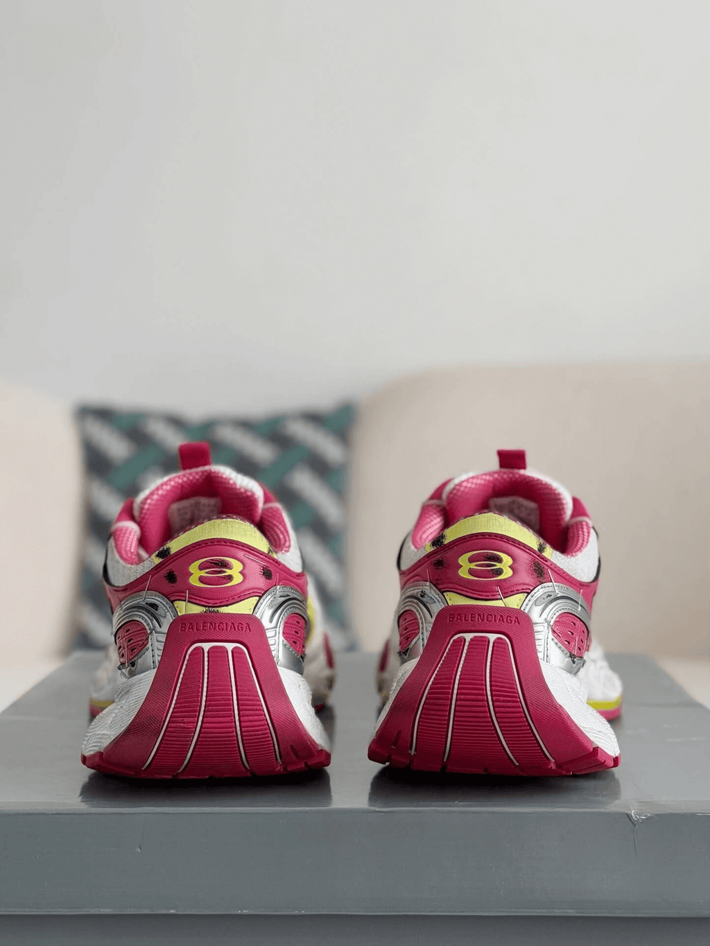 Balenciaga 10XL Sneaker – White, Pink & Yellow