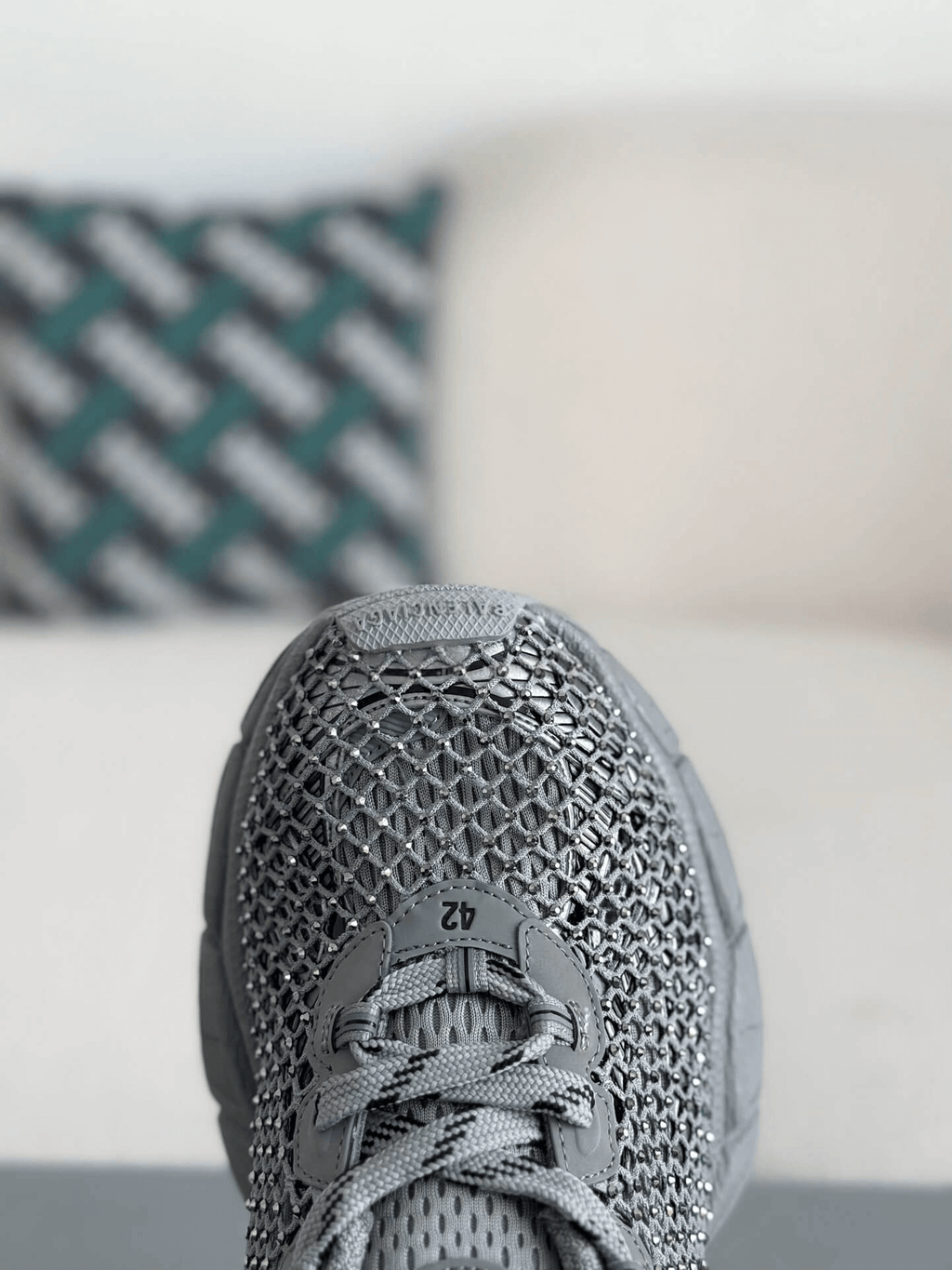 Balenciaga 3XL Sneaker Mesh Rhinestone – Grey