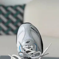 Balenciaga Radar Gradient Lines Sneaker – Silver, White & Blue