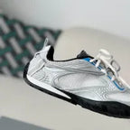 Balenciaga Radar Gradient Lines Sneaker – Silver, White & Blue