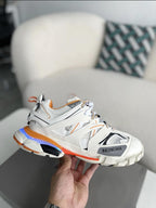Balenciaga Track Sneaker – White, Orange & Neon Yellow