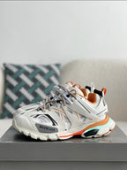 Balenciaga Track Sneaker – White, Orange & Neon Yellow