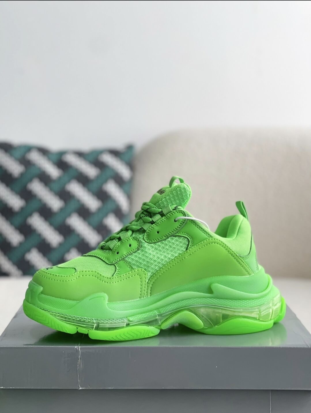 Balenciaga Triple S Sneaker Clear Sole – Neon Green