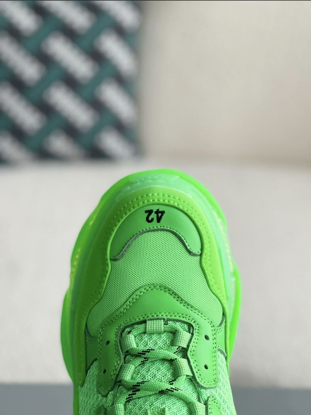 Balenciaga Triple S Sneaker Clear Sole – Neon Green