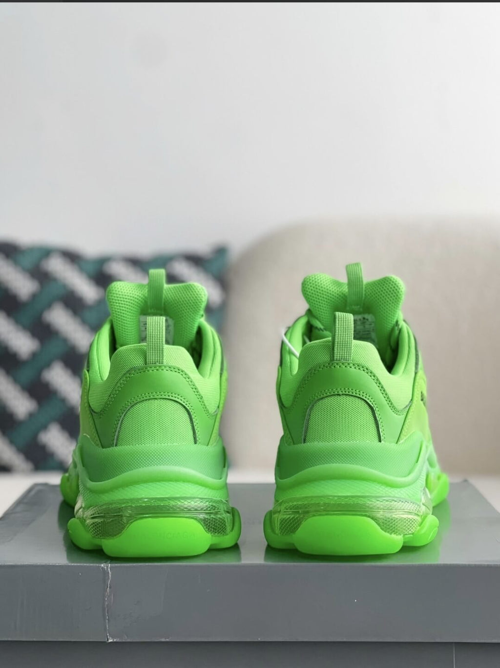 Balenciaga Triple S Sneaker Clear Sole – Neon Green