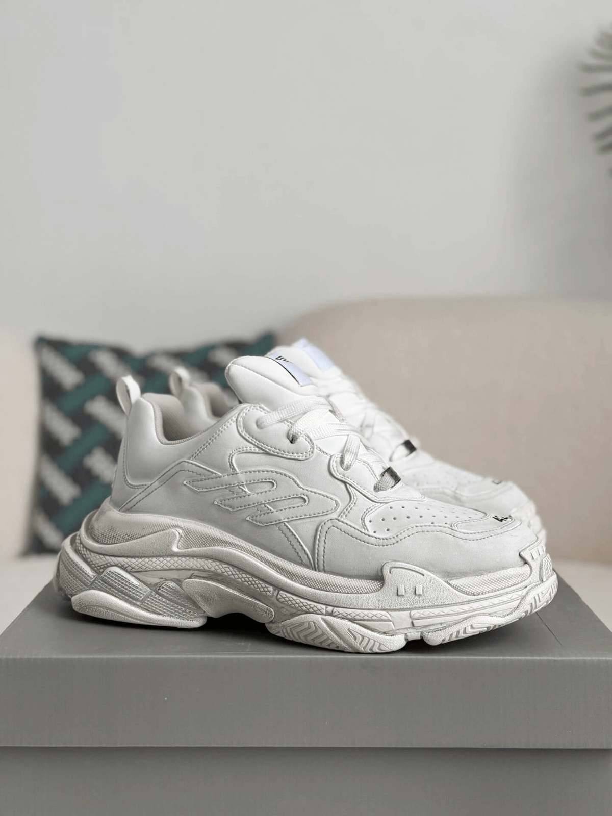 Balenciaga Triple S Sneaker – Triple White Leather & Mesh