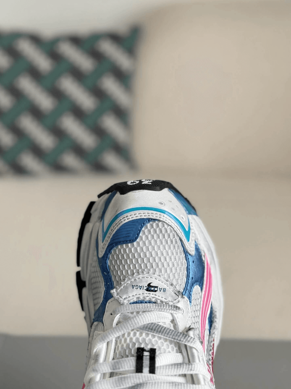 Balenciaga Runner Sneaker – Multi-Color White, Pink & Blue