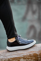 Cannes Platform Trainer — Black Patent-Look