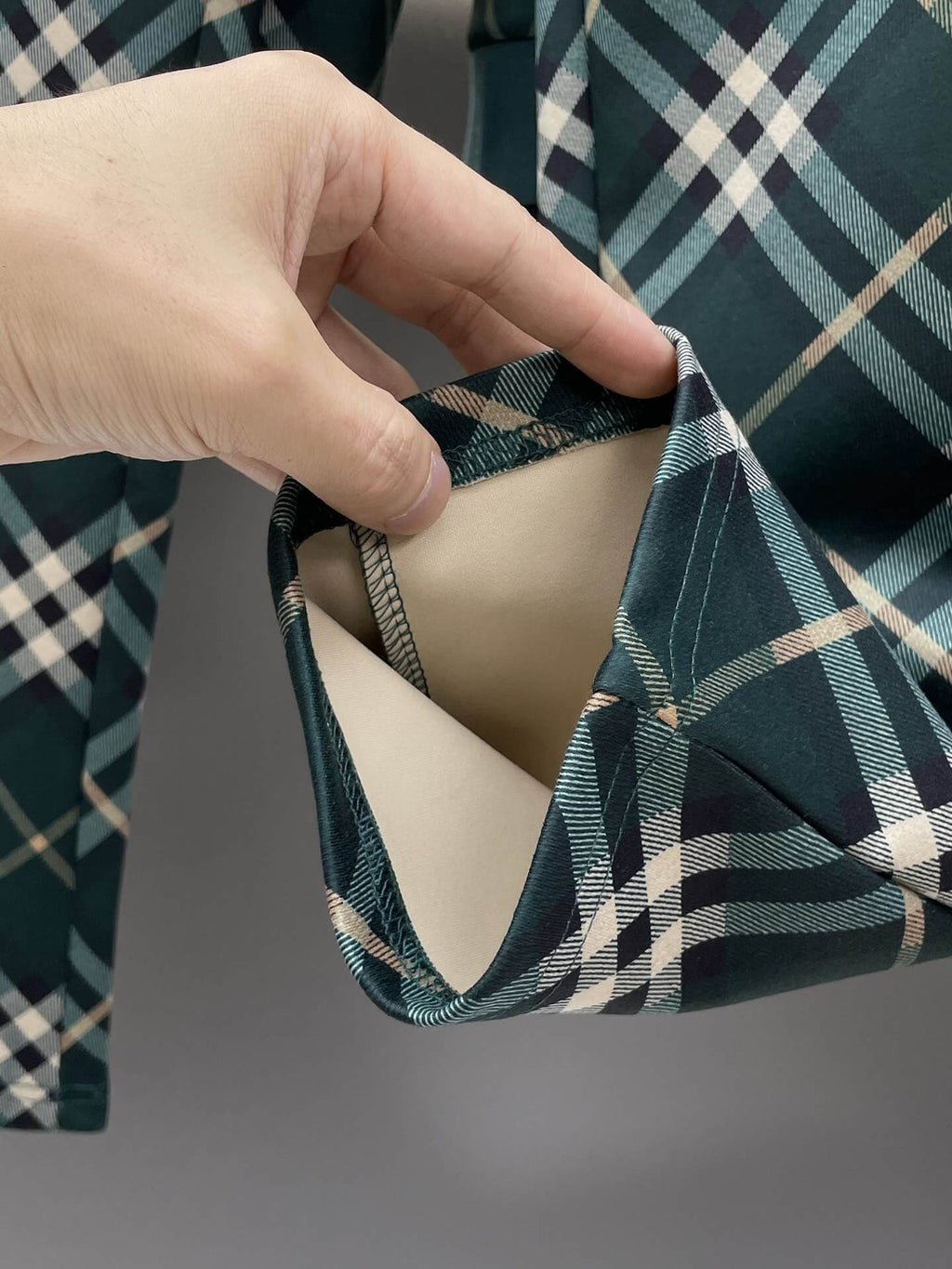 Burberry Diagonal Check Technical Jersey Tracksuit Dark Green