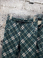 Burberry Diagonal Check Technical Jersey Tracksuit Dark Green