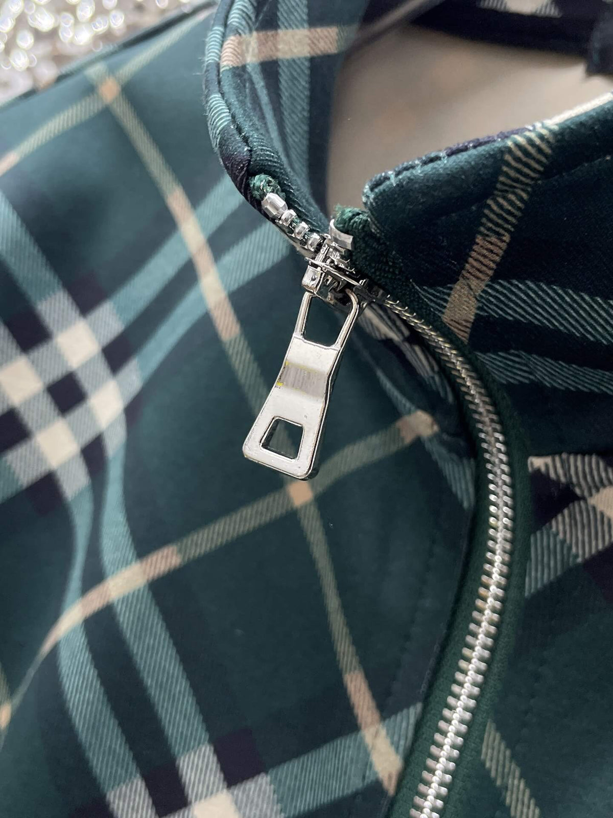 Burberry Diagonal Check Technical Jersey Tracksuit Dark Green