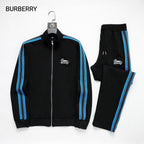 Burberry Duck Logo Striped Side Band Technical Tracksuit Black