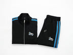 Burberry Duck Logo Striped Side Band Technical Tracksuit Black