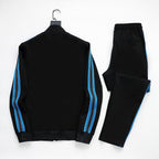 Burberry Duck Logo Striped Side Band Technical Tracksuit Black