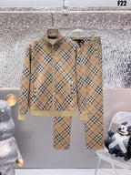 Burberry Vintage Check Technical Jersey Tracksuit Archive Beige