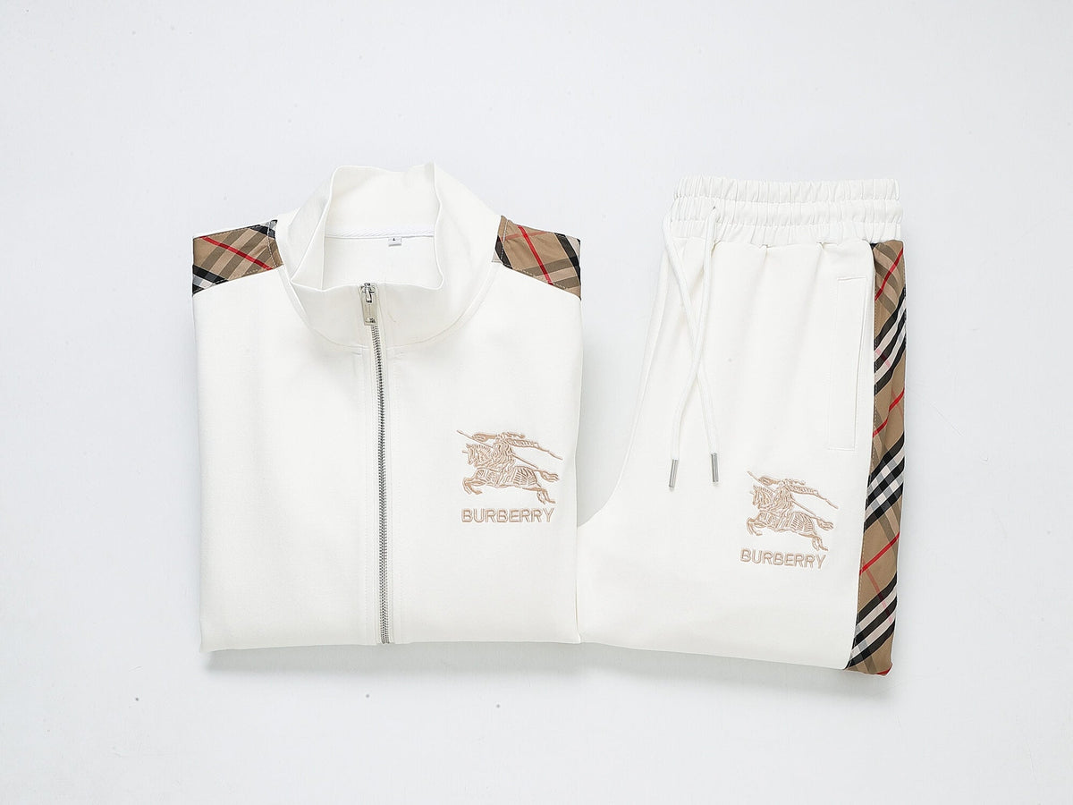 Burberry Vintage Check Tape EKD Technical Tracksuit White