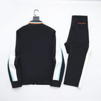 Casablanca Piqué Tracksuit Set - White & Black Tennis Knit Zip Jacket & Pants